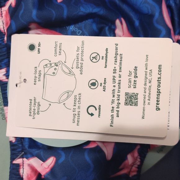 NWT Green Sprouts Eco Snap Swim Diaper - Picture 4 of 6